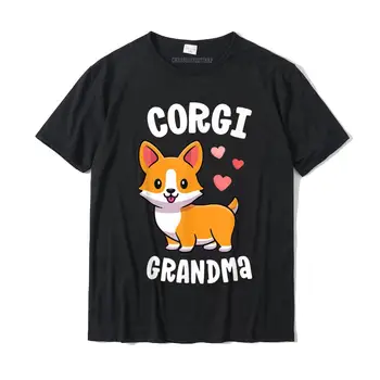 Corgi Močiutė Marškinėliai Aš Myliu Mano Pembroke Velso Šuo Mama, T-Shirt Camisas Grupė Marškinėliai Vyrams Vatos Pagaliukai Tees Įprastas Naujas Atvykimas