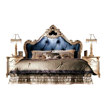 Europos stiliaus audinio lova iš medžio masyvo dvigulė lova iškirpti balta 1,8 m prabanga princesė lova miegamojo.