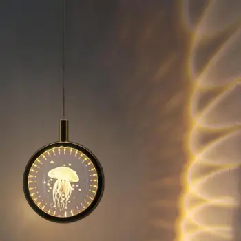 Mini maža 1 vnt krištolo rutulį pakabukas šviesos Miegamojo, virtuvės Prabangus naujovė medūzos led sieniniai šviestuvai kabo šviesa luminaria