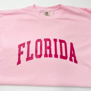 American Vintage Stiliaus Floridos Rožinė T Shirts Vasaros trumpomis Rankovėmis Medvilnės Prarasti Viršūnes Ins Mados Crewneck Atsitiktinis 80s 90s Tees