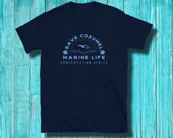 Išsaugoti Cozumel T-shirt Jūrų Gyvybės Marškinėliai Vandenynų Išsaugojimo Tee