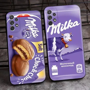 Milka Šokolado Karvė Slapukus, Telefono Dėklas, Skirtas Samsung J7 J6 J530 Premjero Pastaba 20 10 9 8 Pro 