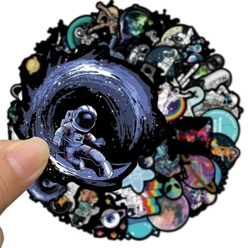 50PCS Kosmosą Astronautas Grafiti Lipdukų Albumą Leidinys Bagažo Vandeniui PVC Lipdukas Animacinių filmų 