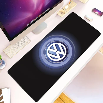 Prabangūs V-Volkswagen Logotipas Pelės Mygtukai HD Spausdinti Kompiuterinių žaidimų Užraktas-Krašto Anti-Slip Pelės Mygtukai XXL90x40cm Klaviatūra, Kompiuterio Stalas Kilimėlis