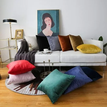 aksomo Didelės pagalvės dangtelis, dideli minkšta pagalvėlė padengti, naudojami papuošti kambarį, 60 x 60, naudojami namų puošybai
