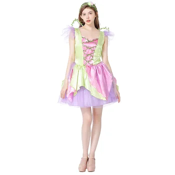 Umorden Pasakų Miško Gėlių Fairy Princess Kostiumas Tutu Suknelė Suaugusių Moterų, Paauglių, Mergaičių Lankelis Sparnus 3pcs Rinkinys