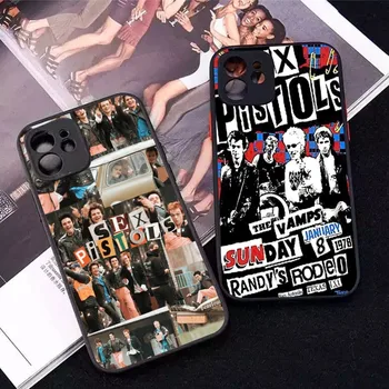 P-Punk rock Sekso Pistoletai, Telefono dėklas skirtas iPhone 14 11 12 13 Mini Pro Max 8 7 Plus X XR XS MAX Skaidrus Matinis Dangtelis