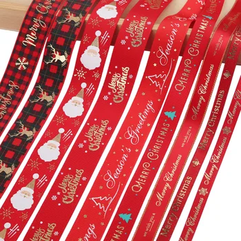 5 Metrų Kalėdų Juostele Spausdinti Poliesterio Juostelės Rankų darbo Dizaino Kalėdinė Dekoracija 