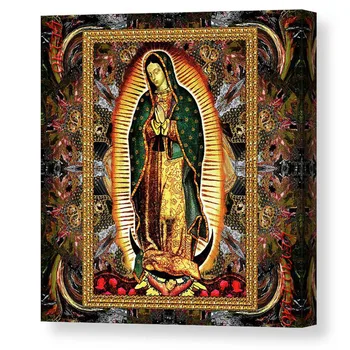 Kvadratiniu Diamond Gręžimo, Dažymo Our Lady Of Guadalupe Diamond Siuvinėjimo Religijos Rankdarbiams Nauja Siunta Rankų Darbo Hobis