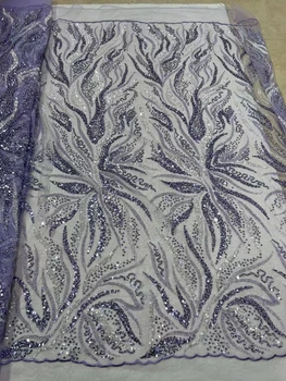 Europos ir Amerikos sunkiojo granulių vamzdis china siuvinėjimo nėrinių audinys, aukštos klasės Afrikos dizainas šalies vakarinę suknelę