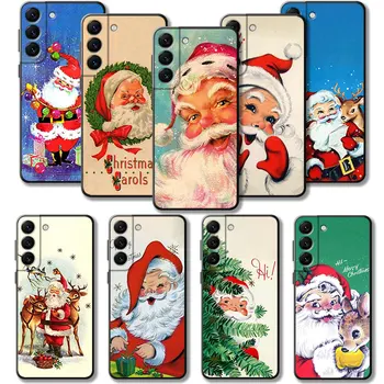 Linksmų Kalėdų Šypsena Santa Claus Telefono dėklas Samsung Galaxy S22 S23 S20 S21 FE Ultra S10 S8 S9 Plus Pastaba 20Ultra 10Plus