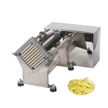 Komercinės Bulvytės Mašina, Nerūdijančio Plieno Daržovių Juostos Pjoviklis Elektros Fri, Pjovimo Mašina, Bulvių Slicer 60W