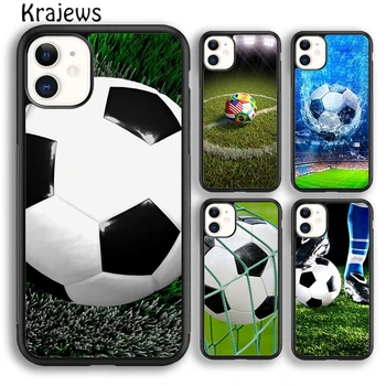 Krajews Fantazijos Futbolo Stadionas Telefono Case Cover For iPhone 15 SE2020 14 6 7 8 plus XS XR 11 12 mini pro max coque Shell Fundas