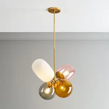 apšvietimo žalvario geometrinis pakabukas šviesos derliaus lempos valgomojo stalo lempa derliaus lemputė lempos blizgesio pakabos