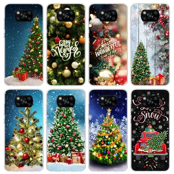 Linksmų Kalėdų Medžio Sniego Telefoną Atveju Xiaomi Poco X5 X4 X3 Nfc M5S M4 M3 M2 F5 Pro F4 Gt F3 F2 F1 Silikono Apvalkalas Spausdinti Fundas