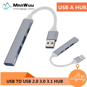 USB HUB USB 3.0-2.0, USB C 4 Port Multi Adapteris, Splitter OTG, kad 