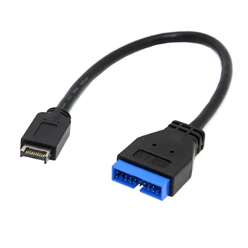 USB 20 Pin Male į USB 3.1 Moterų prailginimo Laido Adapteris Kabelio Pakeitimas