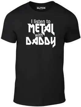 Kid ' s Metalo Marškinėliai Juokingas Vaikų Tėtis, Tėtis Muzika Rock, Thrash Punk Hardcore