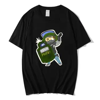 Šešių Apgulties T-Shirt Blitz Grafinis Marškinėliai Vyrams 100% Medvilnės Vasaros Drabužių Y2k Viršūnes Karšto Žaidimas Tees Streetwear Moterų Atsitiktinis Unisex Trumpas