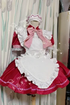 COS-KiKi [Individualų] Anime Tokyo Mew Mew Momomiya Ichigo Tarnaitė Suknelė Cosplay Kostiumų, Gražių Vienodų Helovinas Šalis Apranga Moterims