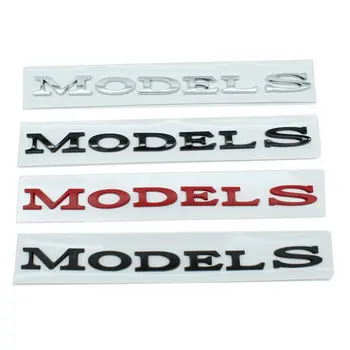 MODELIS S raidė logotipas ženklelis Automobilių lipdukai Tesla MODEL S kūno modifikacija, priedai šildomos galinės apdailos universalus lipdukai