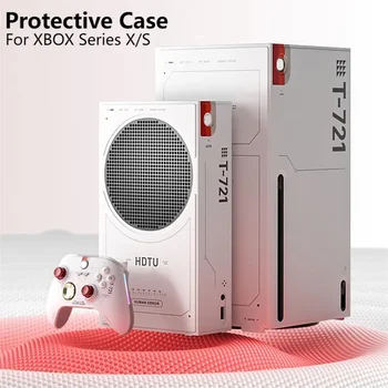 PU Magnetinio Apsauginį kiautą, Xbox Serijos S X Žaidimų Konsolės apsauga nuo dulkių Padengti su Aušinimo Ventiliatoriumi Xbox Serijos X/S Priimančiosios